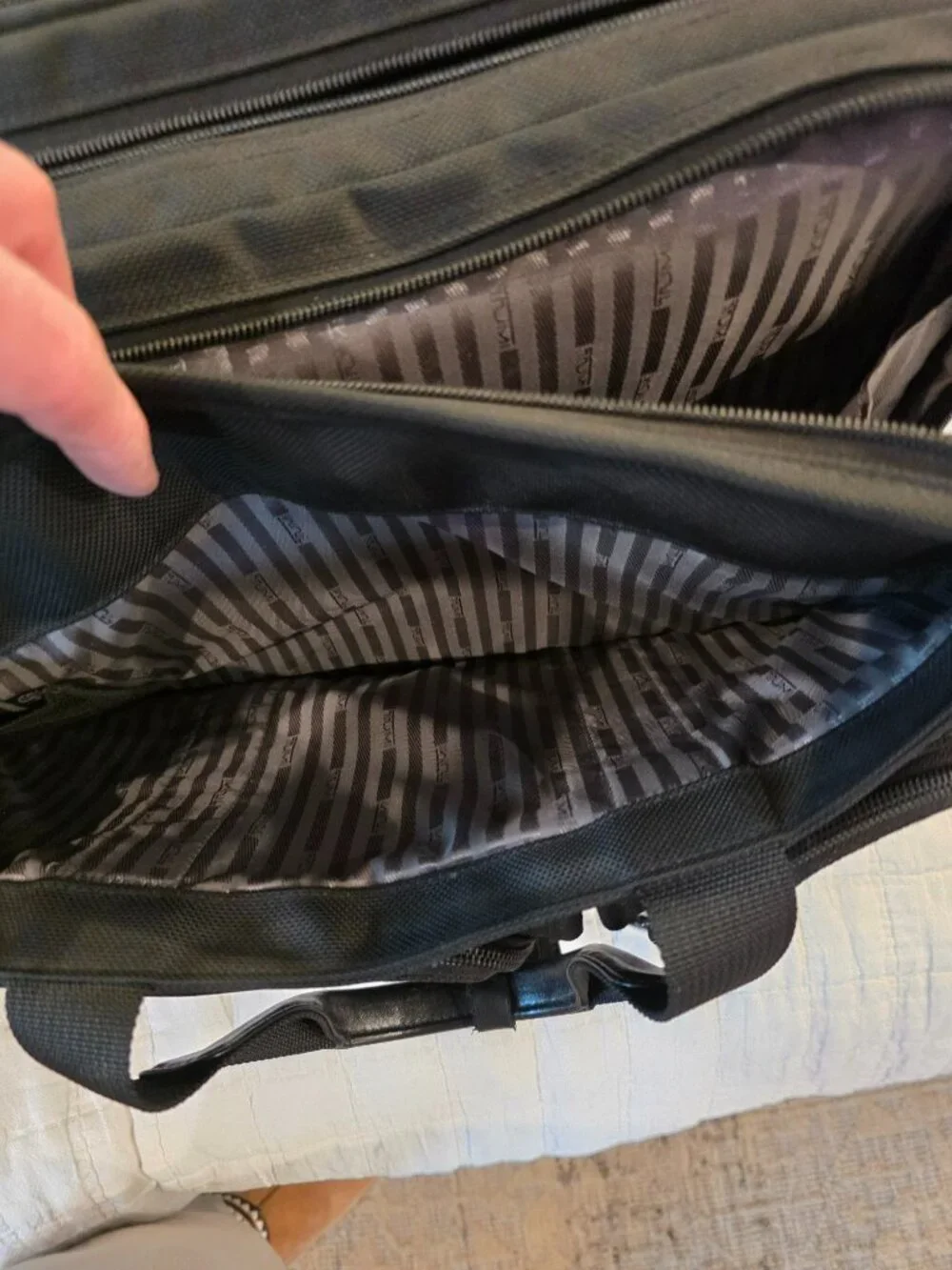 Tumi Alpha Expandable briefcase and overnighter